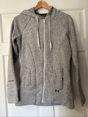 Under Armour Heather Gray Zip-Up Hooded Sweatshirt